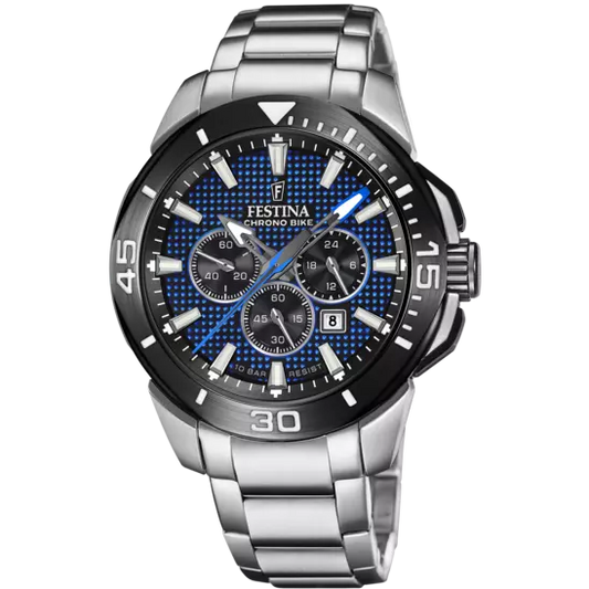 OROLOGIO FESTINA CHRONO BIKE BLU CON CINTURINO IN ACCIAIO INOSSIDABILE 316L