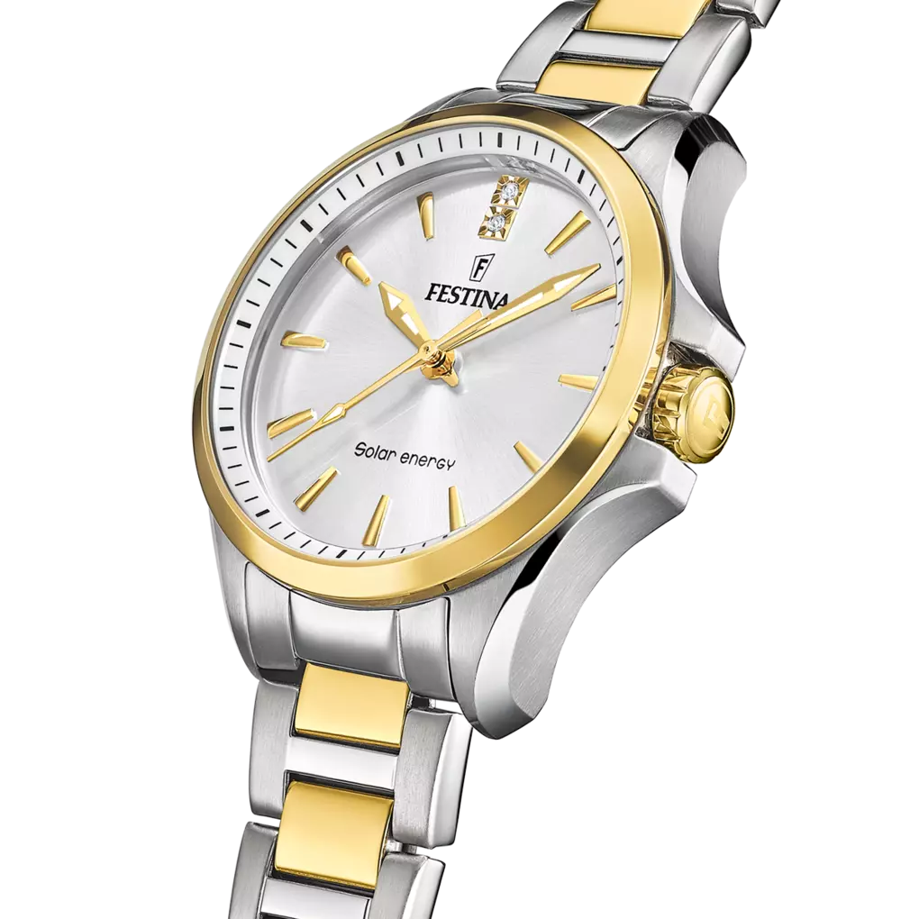FESTINA ENERGIA SOLARE F20655/2 BIANCO ACCIAIO INOSSIDABILE 316L, DONNA