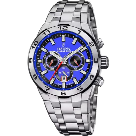 OROLOGIO DA UOMO FESTINA CHRONO BIKE BLU CON CINTURINO IN ACCIAIO