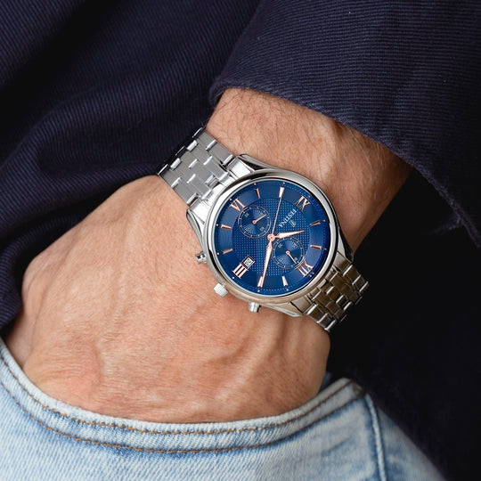 OROLOGIO FESTINA TIMELESS CHRONOGRAPH BLU CINTURINO IN ACCIAIO