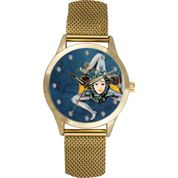 Orologio La Trinacria in Acciaio e Oro