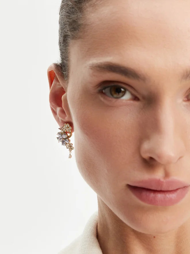 Orecchini multi flowers stud