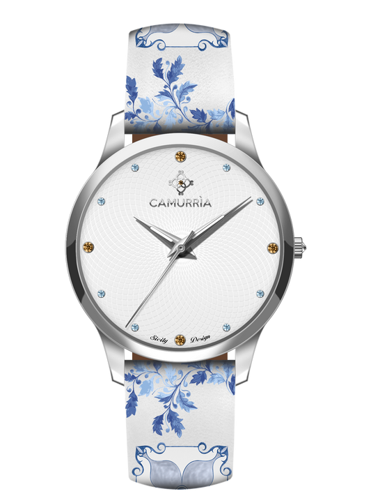 Orologio a maiolica steel easy