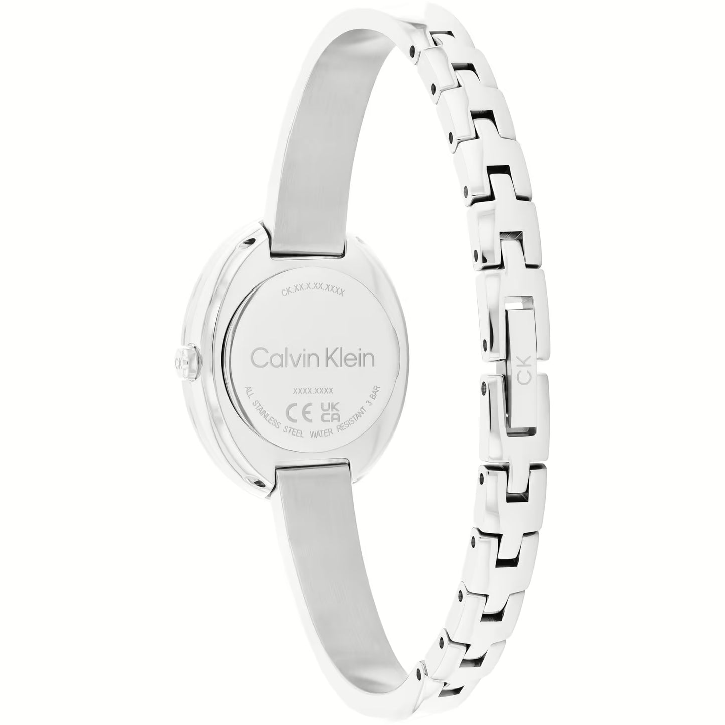 Orologio al quarzo Calvin Klein donna Twisted Bezel, silver e rosè