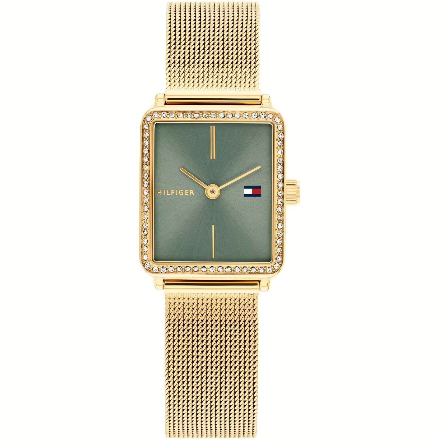 Orologio al quarzo Tommy Hilfiger donna Tea. Green e gold mesh