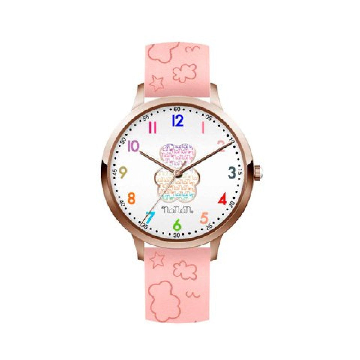 Orologio bambino Bianco/Multicolor cinturino rosa