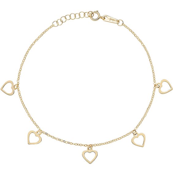 Bracciale con multi charm in oro
