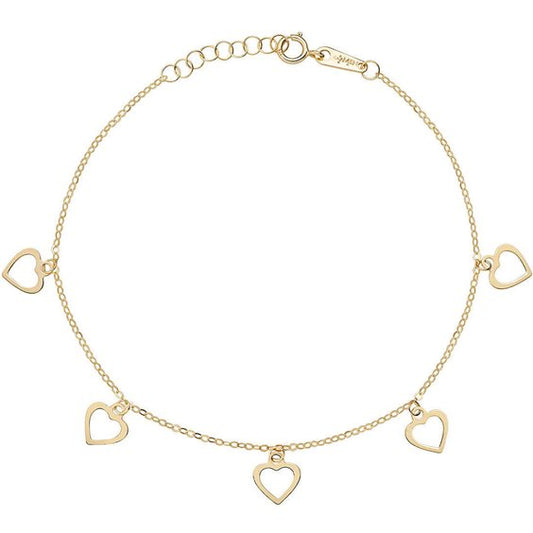 Bracciale con multi charm in oro