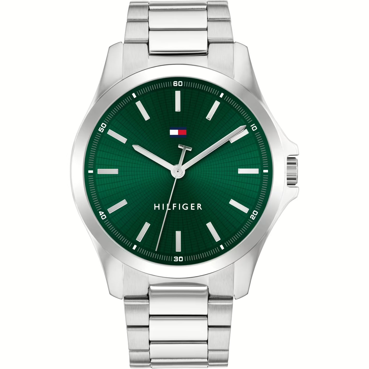 Orologio al quarzo Tommy Hilfiger uomo Bruce, verde con cinturino acciaio